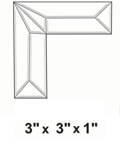 BC435-Bevel Cluster 3"x3"x1"