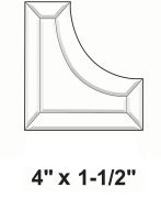 BC444-Bevel Cluster 4"x1-1/2" 