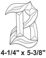 BLB -Exquisite Bevel Cluster Letter B
