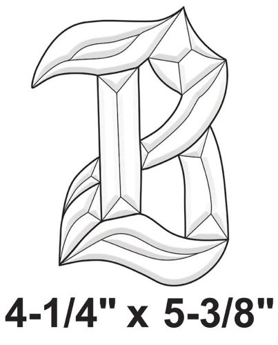 BLB -Exquisite Bevel Cluster Letter B