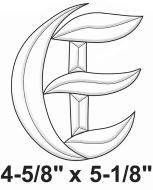 BLE -Exquisite Bevel Cluster Letter E