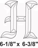 BLH -Exquisite Bevel Cluster Letter H