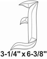 BLJ -Exquisite Bevel Cluster Letter J