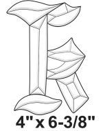 BLK -Exquisite Bevel Cluster Letter K