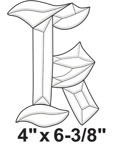 BLK -Exquisite Bevel Cluster Letter K