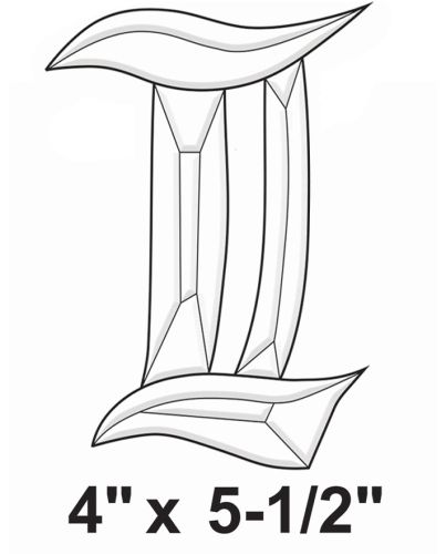 BLL -Exquisite Bevel Cluster Letter L