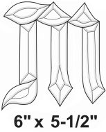 BLM -Exquisite Bevel Cluster Letter M