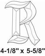 BLR -Exquisite Bevel Cluster Letter R