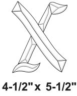 BLX -Exquisite Bevel Cluster Letter X