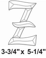 BLZ -Exquisite Bevel Cluster  Letter Z