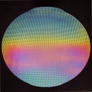 DC934A-CBS Thin Dichroic Rainbow 1 On Clear Squares 19" Rd.- 90 COE