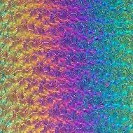 DC949A- CBS Florentine Thin Dichroic Rainbow 1 On Clear 19" Round - 90 COE