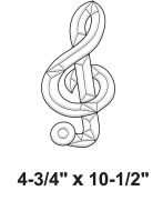 EC135-Exquisite Cluster Treble Clef