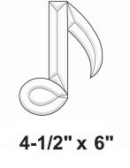 EC136-Exquisite Cluster Single Music Note