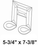 EC137-Exquisite Cluster Double Music Note