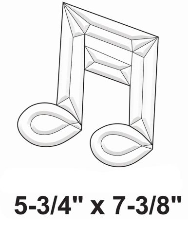 EC137-Exquisite Cluster Double Music Note