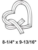 EC256-Exquisite Cluster Heart w/Ribbon