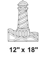 EC801-Exquisite Cluster Lighthouse w/ Rocks